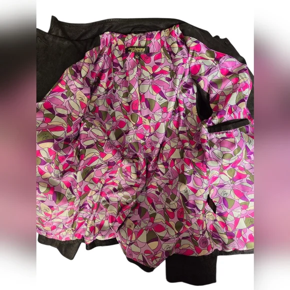 Vintage Twiggy Black Leather Button Up Womens Jacket Coat Size S - Picture 3 of 4